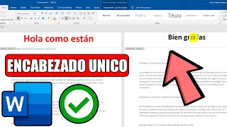 ✅Como poner encabezado en word solo en una pagina 2023 [upl. by Arykat]