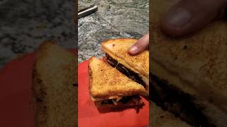 🧀 Double Bacon Cheeseburger Grilled Cheese🧀 cheese burger bacon grilledcheese homemade food [upl. by Almat]