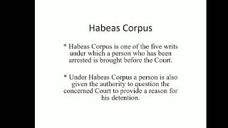 Habeas Corpus basic meaning [upl. by Eserehc414]