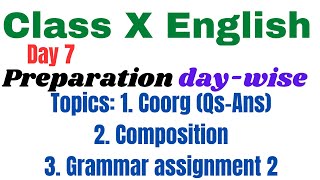 CoorgGlimpses of IndiaDay 7 QsAnsClass X EnglishGrammarApplication WritingParagraph [upl. by Roanne]