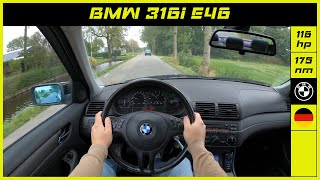 BMW  316i E46  2005  Onboard POV test drive [upl. by Lemal]