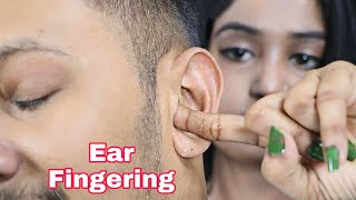 Ear Massage Special Part 1  Ear Fingering 3d Sound  Oil Head Massage and Loud Neck Carcking [upl. by Ymmas]