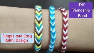 DIY Friendship Bracelet  Rakhi Design Fishtail Braid Make Easy Rakhi at Home  Bracelet Tutorial [upl. by Niar]