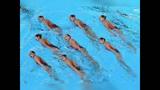 China takes gold medal position as team artistic swimming at Paris Olympics 2024 parisolympics2024 [upl. by Aicats]