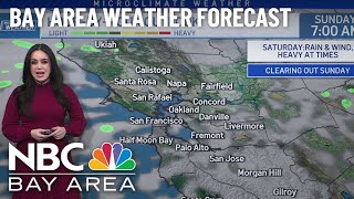 Bay Area forecast Rain Saturday cool temps [upl. by Dagna]