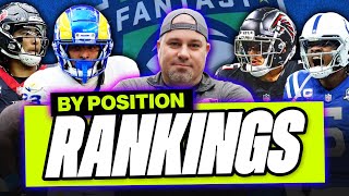 LAST MINUTE RANKINGS by Position for 2024  Fantasy Football Draft Advice [upl. by Edythe]