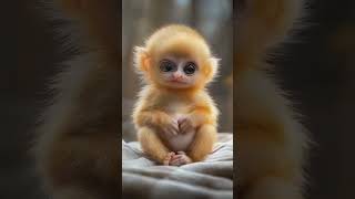 So cute monkey child 3dbestsworld cute viralvideo animals [upl. by Leander]