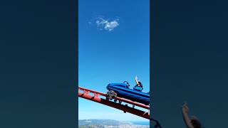 Awesome views with Muntanya Russa amusementparkride coaster themepark tibidabo [upl. by Lunna]