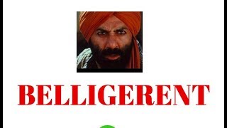 Belligerentmeaning in English and Hindi with usage [upl. by Llerref234]