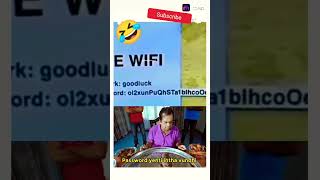 Connect free wifi for your device👍🤣😊😂🙂funny subscribe shorts ytshorts [upl. by Magnum]