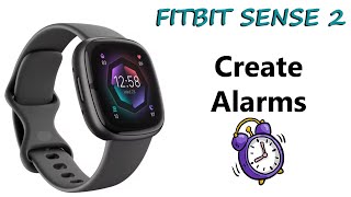 How To Set Change or Delete Alarms On Fitbit Sense 2 [upl. by Ahsyekal]