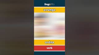 🇬🇧🇸🇪 arrange  ordna  vocabulary builder  learn English  låt oss lära oss engelska [upl. by Artemed]