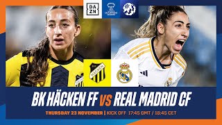 BK Häcken vs Real Madrid  UEFA Women’s Champions League 202324 Matchday 2 Full Match [upl. by Ahsekim]