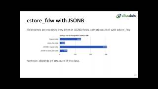 Columnar Store for PostgreSQL Using cstorefdw Webinar [upl. by Mazel]