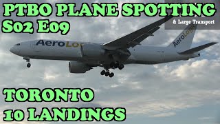 PTBO Plane Spotting S02E09  10 Planes Landing At Toronto Airport [upl. by Tosch878]