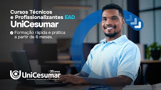 Cursos Técnicos e Profissionalizantes EAD UniCesumar  Seu currículo atualizado com sucesso [upl. by Nylitak679]