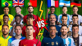 2024 Brazil England Portugal 🆚 France Argentina Germany 😱🫵 Ronaldo Messi Neymar Mbappe [upl. by Geralda]