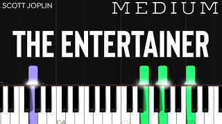 Scott Joplin  The Entertainer  MEDIUM Piano Tutorial [upl. by Siddon]