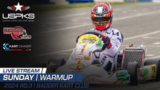 2024 US Pro Kart Series Rd 3  Dousman WI  Sunday  Warmup [upl. by Hazlip]