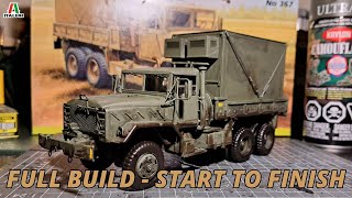 Building the US Army 5t Truck M925Shelter 135 Scale Model Kit from Italeri [upl. by Arty]