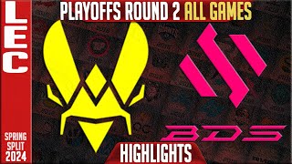 VIT vs BDS Highlights ALL GAMES  LEC Spring Playoffs 2024 Upper R2  Team Vitality vs Team BDS [upl. by Laumas]