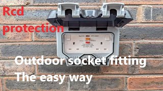 Installing a Weatherproof safety RCD protected 13A 2 gang switched Outdoor Socket [upl. by Gwenny706]