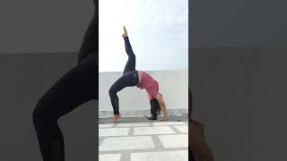 Chakrasana variation youtube youtubeshorts youtuber subscribe newvideo trending navratri [upl. by Wulfe]