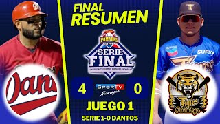 Dantos vs Tigres de Chinandega RESUMEN Serie Final Juego 1 POMARES 22 09 2024 [upl. by Schulze808]