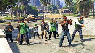 Families vs Ballas vs Vagos vs Marabunta Grande  GTA 5 NPC Wars 67 [upl. by Nath]