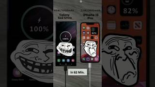 Samsung S22 Ultra Vs iPhone 13 pro max battery charger Test Viral shorts video [upl. by Kirrad]