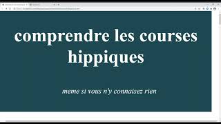 comprendre les courses hippiques [upl. by Ruscio]