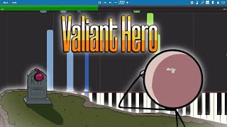 Valiant Hero  Ockeroid  Piano Tutorial  The Henry Stickmin Collection [upl. by Pam]