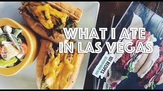 WHAT I ATE IN LAS VEGAS VEGAN  PT 1  BEYOND SAUSAGE TASTE TEST  Lauren In Real Life [upl. by Ekralc201]