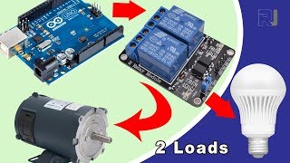 How to use 2 channel relay to control AC and DC loads in Arduino [upl. by Sumner]