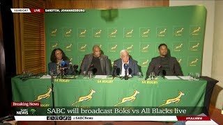 Rugby  SABC will broadcast Boks vs All Blacks live Sports Minister Gayton McKenzie [upl. by Dirk75]