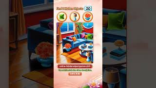 Find 3 Hidden Objects in The Living Room  Hidden Object Game hiddenobjectgames shorts find [upl. by Lyall]