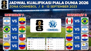 Jadwal Kualifikasi Piala Dunia 2026 Zona Conmebol  Argentina vs Ekuador  Brazil vs Bolivia [upl. by Dahlia]