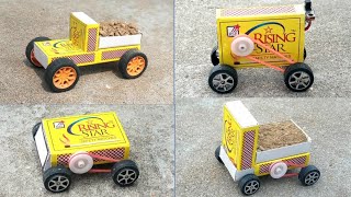 4 Amazing DIY Toy making video । How to make matchbox gadi at home । Homemade matchbox diy toy craft [upl. by Farhsa]