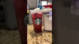 Starbucks Very Berry Hibiscus Refresher Recipe 🍇🫐 Shorts [upl. by Htenek]