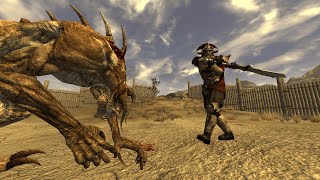 Legate Lanius vs Deathclaw  Fallout New Vegas npc battle [upl. by Duffy713]