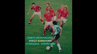 Maradona Vs Belgica 1982 • Debut mundial •TODAS LAS JUGADAS [upl. by Farrow]