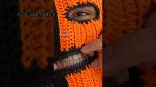 Balaclava pasó a paso 🧡🖤🔥🧶🧶🧶 crochet tejidoamano balaclava pasamontañas shorts short [upl. by Eulaliah432]