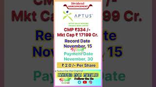 aptus share latest news aptus value housing finance share latest news q2result dividendstocks [upl. by Dihsar]