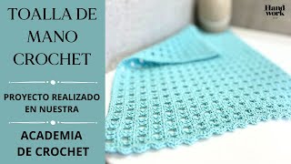 Toalla de mano realizada en ACADEMIA DE CROCHET  Handwork Diy [upl. by Silvano]