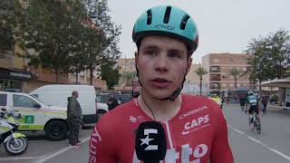 Arnaud De Lie  Interview à larrivée  Clasica de Almeria 2024 [upl. by Eibrab]