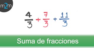 Suma y resta de fracciones con mismo denominador [upl. by Nightingale]