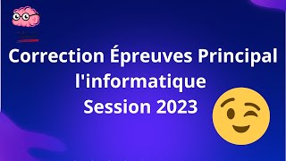 Correction Bac 2023 Programmation Bac Informatique [upl. by Ayekehs]