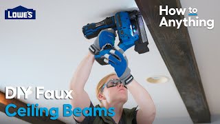 How to Build and Install Faux Ceiling Beams  How To Anything [upl. by Knox]