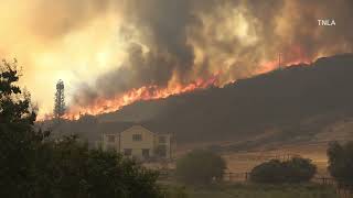 Airport Fire Burns Near Trabuco Canyon [upl. by Ainig]