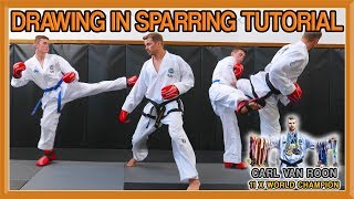 Taekwondo Sparring  How to Draw an Opponent  Van Roon Tutorial [upl. by Eivi]